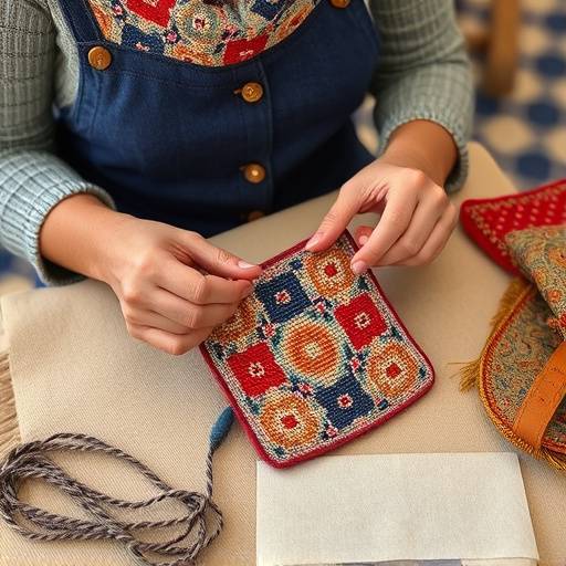 バッグ制作の様子