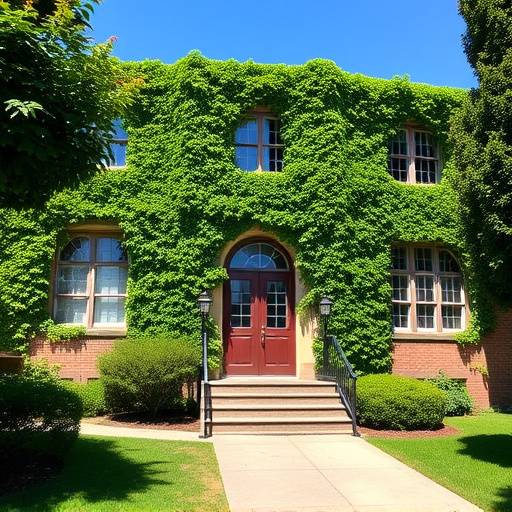 糸結び学園の校舎の外観